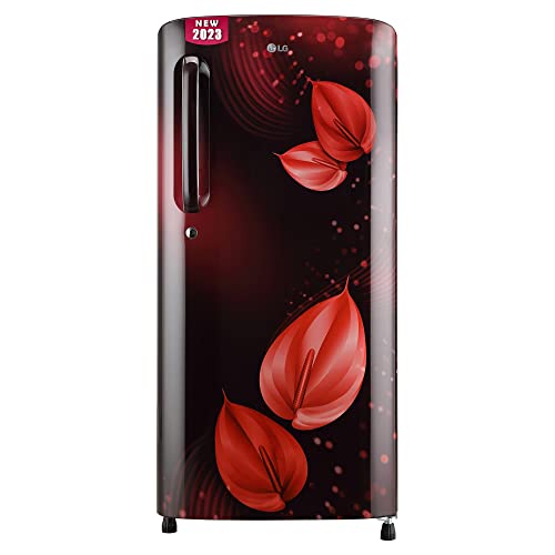 LG 185 L 3 Star Direct-Cool Single Door Refrigerator (GL-B201ASVD, Scarlet Victoria, Moist ‘N’ Fresh, Gross Volume- 190 L)