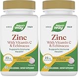 Nature's Way Zinc Lozenges with Vitamin C & Echinacea, Immune Support*, Wild Berry Flavored, 60 Lozenges (Pack of 2)