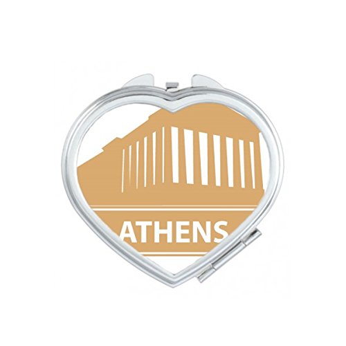 Miroir de maquillage Athènes Grèce jaune pour vos retouches en voyage et sorties