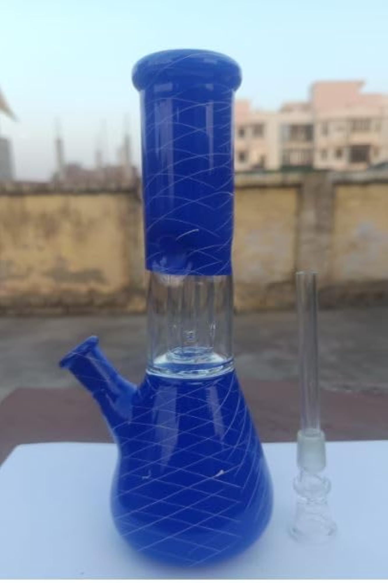 Blue Lined Perc, Hookah Accessory