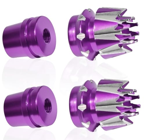Fraizoe RC 2pcs M3 Transmitter Stick Ends Aluminum Rocker Stick Cap for RC Car Plane Boat Controller Thumb Accessories, Compatible with Frsky X7, Flysky I6S, Futaba, Spektrum DX6, Taranis X9D (Purple)