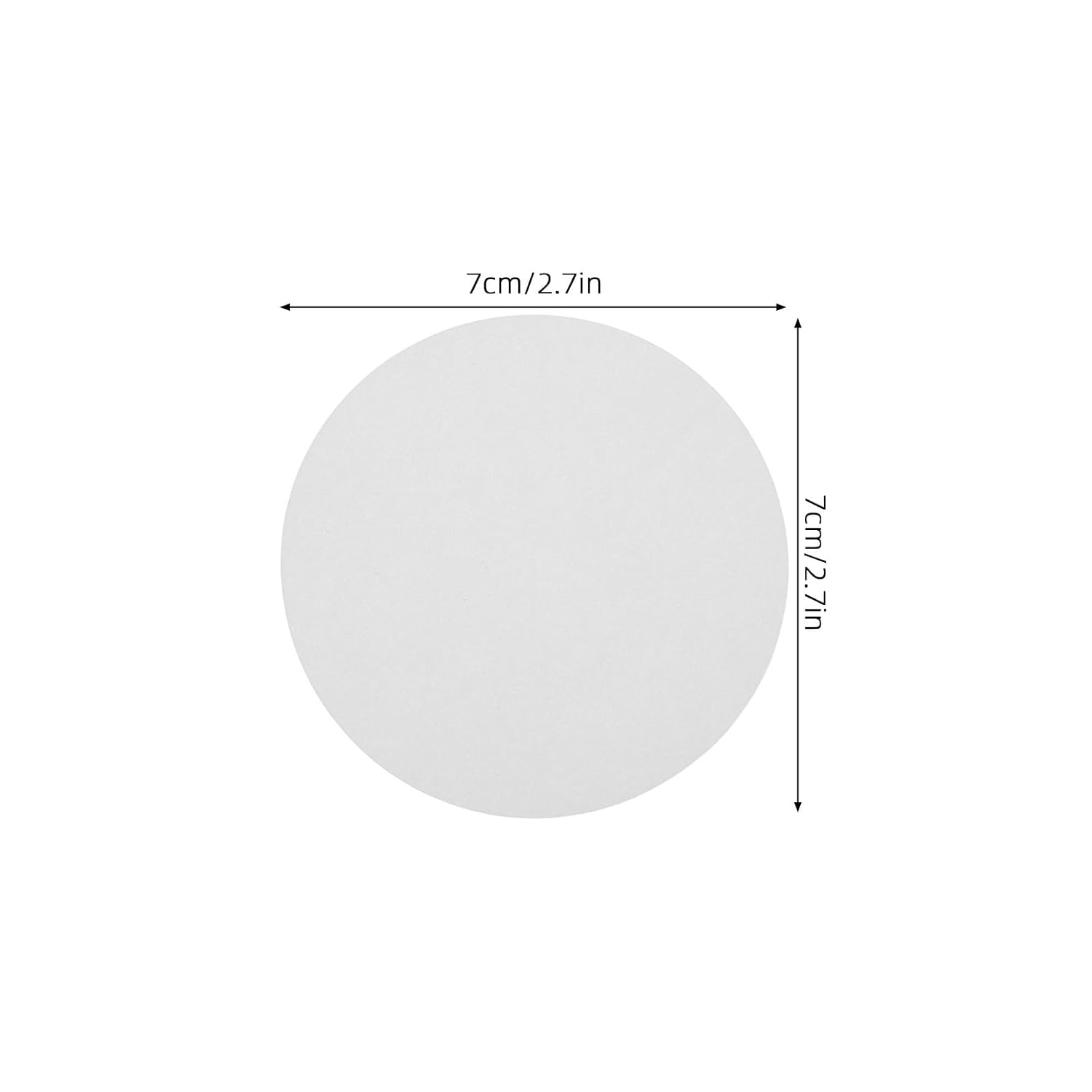 SOLUSTRE 100pcs Quantitative Filter Paper Circles 70mm Diameter Medium Speed Cellulose Water Filter Paper for Laboratory Experiments and Ash Content Testing