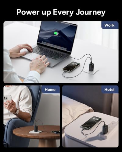 Baseus 65W USB C Fast Charger 3 Port Foldable 2 Pack - image 6