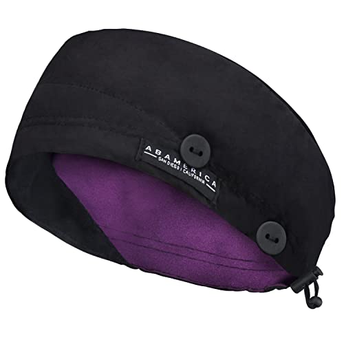 Image of ABAMERICA Working Caps with Button and Sweatband, Adjustable Working Hats for Women Men, One Size(Tie Back or Toggle)