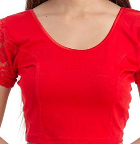 Image of Fressia Fabrics Women's Stretchable Readymade Saree Blouse Crop Top Choli