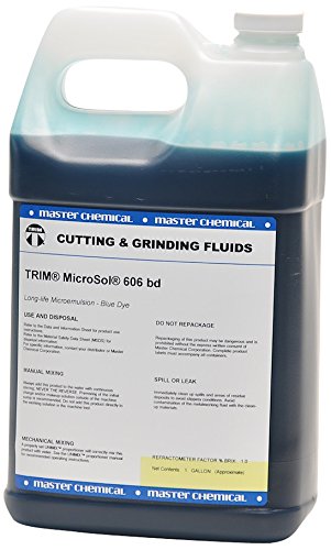 TRIM Cutting & Grinding Fluids MS606BD/1 MicroSol 606 BD Long Life Microemulsion, Blue Dye, 1 gal Jug