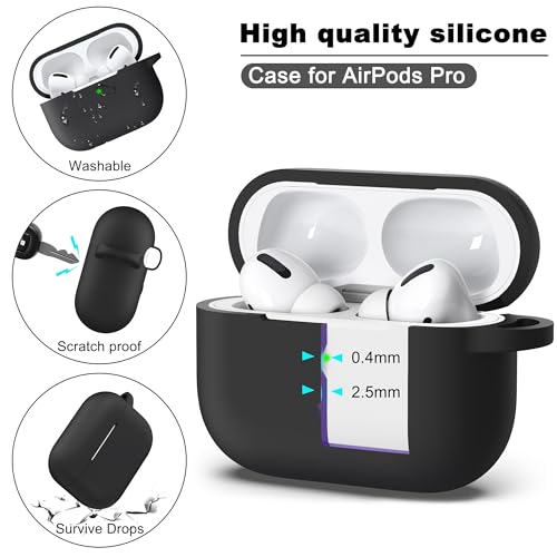 image for R-fun for AirPods Pro 2nd/1st Generation Case with Cleaner Kit,Soft Si