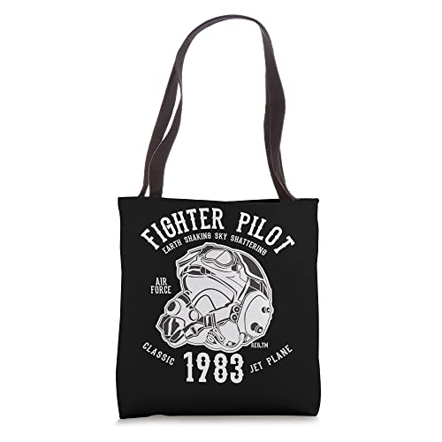Fighter Pilot Helmet Army Tote Bag
