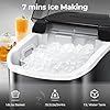 Nugget Ice Makers Countertop with Soft Chewable Pellet Ice, 7 Mins Ice Making, 35.5Lbs/24Hrs, Pebble Ice Maker Machine with Self-Cleaning/Ice Basket/Ice Scoop for Home/Office/Bar, Black #1