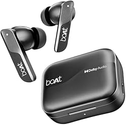 Boat Airdopes 800, Dolby Audio, Adaptive EQ by Mimi, 4Mics AI ENx, App Support, Fast Charge, Low Latency, IPX5