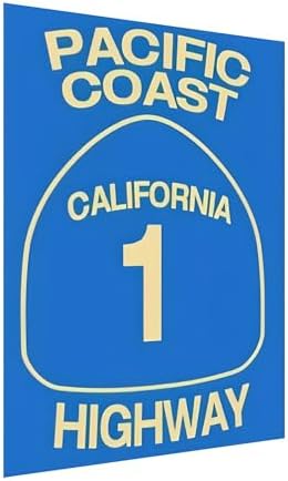Metal Tin Sign – Classic Pacific Coast Highway Theme – Durable Vintage Wall Art for Indoor Outdoor Use, Man Cave, Garage, 8x12 Inches