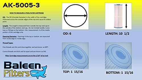 Pool Filter 3-Pack, Replaces Unicel C-6430, Pleatco Pwk30, Filbur Fc-3915 Filter Cartridge For Swimming Pool And Spa #TOP5
