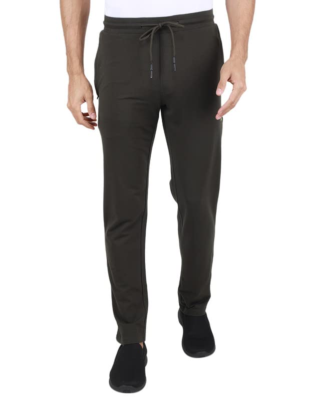 ROCK.IT Mens Polyester Blend Olive Solid Lower