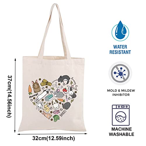 BLUPARK Bolsa Tote de Lona con Diseño de Conejo miniatura 3