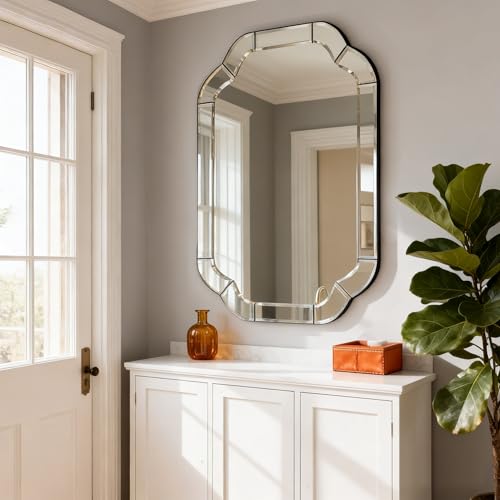 Autdot 39.4" x 27.6" Wall Mounted Living Room Mirrors for