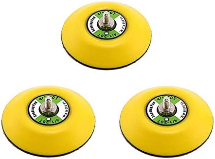 Ouya 3PCS 3" Hook and Loop Backing Pads 1/4"-20 Threads Polishing Buffing Plate for Dual Action Car Polisher