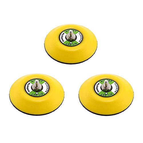 Ouya 3Pcs 3" Hook And Loop Backing Pads 1/4"-20 Threads Polishing Buffing Plate For Dual Action Car Polisher #TOP9