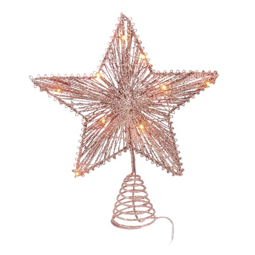 Cabilock 1 Peça Pentagrama Árvore Topo Estrela Árvore Festiva Tooper Glitter Árvore De Natal Topper