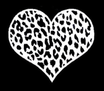 Amazon ヒョウ柄 ひょう ハートマーク レオパード ステッカー シール デカール ホワイト シール ステッカー おもちゃ