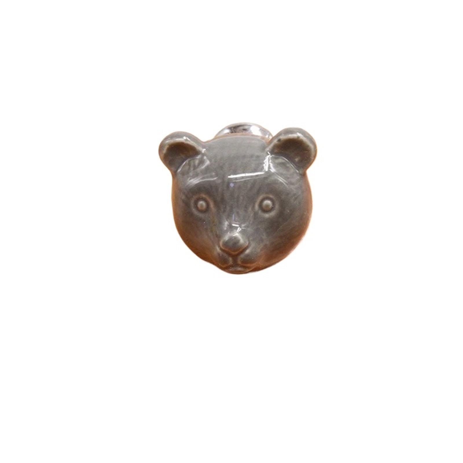 KIFSDLF 2pcs Ceramic Bear Cabinet Knob Drawer Furniture Handles Dresser Single Hole Door Pulls Wardrobe for Cupboard Wardrobes Furniture(Color1)