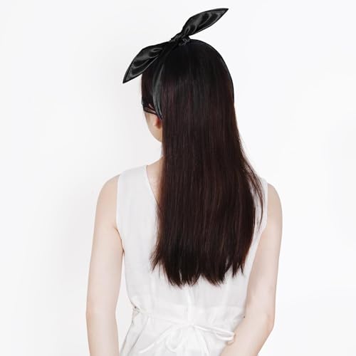 Women's Transparent Square Neck Scarf Fashionable Headband, Silky Feel, Scarf, Handbag Handle, Etc.4