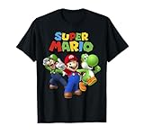 Super Mario Luigi Mario And Yoshi Group Shot T-Shirt