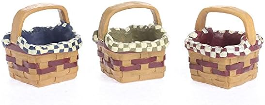 Amazon Com Factory Direct Craft Miniature Resin Picnic Baskets Set Of 6 Home Kitchen