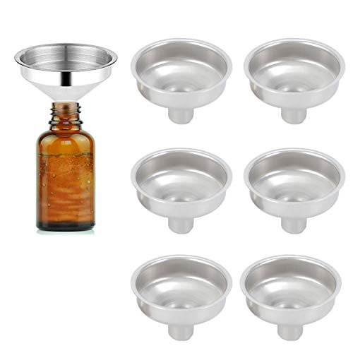 KISEER 7 Pack Stainless Steel Mini Funnels for Essential Oil Bottles, Miniature Bottles