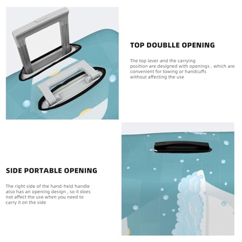 VOSERY Luggage Cover Protector Suitcase Cover - Bathtub with Soap Bubbles High Elasticity Suitcase Covers Protector for Luggage (No Luggage)4