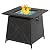 BALI OUTDOORS Propane Fire Pit Table, 28 inch 50,000 BTU Auto-Ignition Outdoor Gas Fire Pit Table, CSA Certification Approval and Strong Steel Tabletop (Square Black)