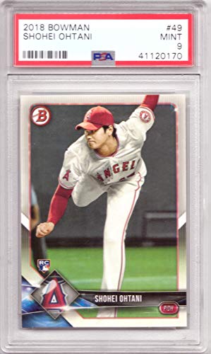2018 Bowman Baseball #49 Shohei Ohtani Rookie Card Graded PSA 9 Mint