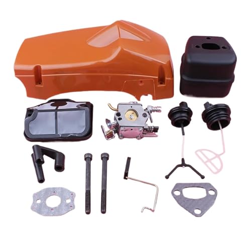 LAERNPU - Couvercle de cylindre supérieur, carburateur for tronçonneuse Husqvarna 137 142, filtre à air, bouchon d'huile et de carburant, pièce de rechange