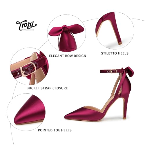 50% Off Trary Women's Stiletto Pumps with Bow Knot