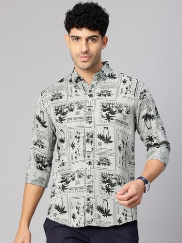 Image of Majestic Man Men's Stylish Unique Print Casual Shirt - Pure Cotton| Full Sleeve | Trendy & Comfortable