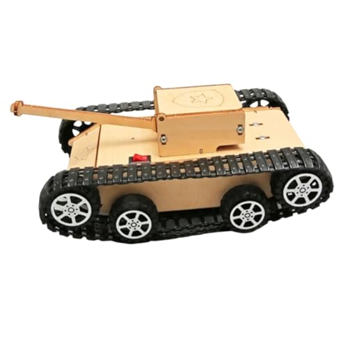 iplusmile レトロ戦車み立ておもちゃ 電動クローラー式 用科学模型 素材使用 想像力と創造力を育む学習