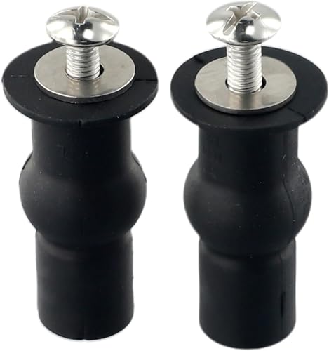 Handyfix 2Pcs Toilet Seat Fittings,Toilet Seat Fixings,Heavy Duty Toilet Seat Fastener Bolt Kit,Expanding Rubber Top Nuts Screw Fixings,Suitable for Most UK Standard Size Toilet Covers.