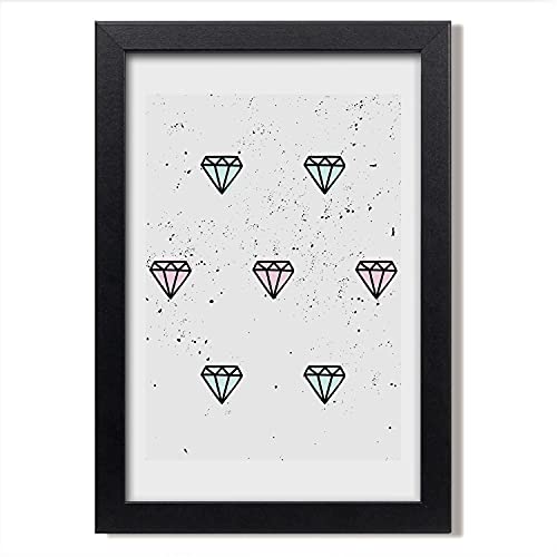 Tableau photo cadre MDF 20x30 cm Tulup affiche de peinture moderne diamants