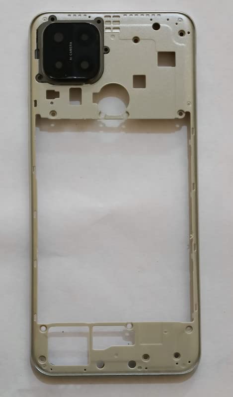 Mozomart LCD Frame Chrome Bezel Middle Frame Outer Ring with Volume Side Keys for Oppo A15 : Gold-picture-12
