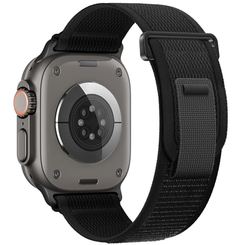 ORRLBB Trail Loop Compatible avec Bracelet Apple Watch Ultra 3 2 Ultra 49mm 46mm 45mm 44mm Femmes Hommes, Tissu élastique Sport Nylon Velcro Bracelets pour iWatch Série SE 3 2 SE 11 10 9 8 7 6 5 4
