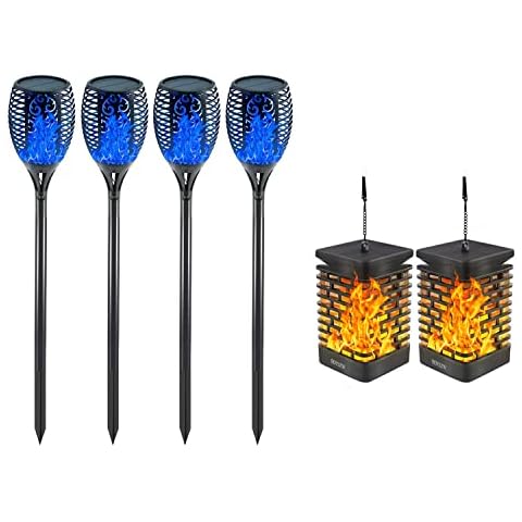 EOYIZW Solar Lights Outdoor Flickering Flames Solar Torches Lights Decorative Solar Garden Lights Solar Powered Waterproof Landscape Decorations Outdoor Lighting for Garden Patio Yard Cover