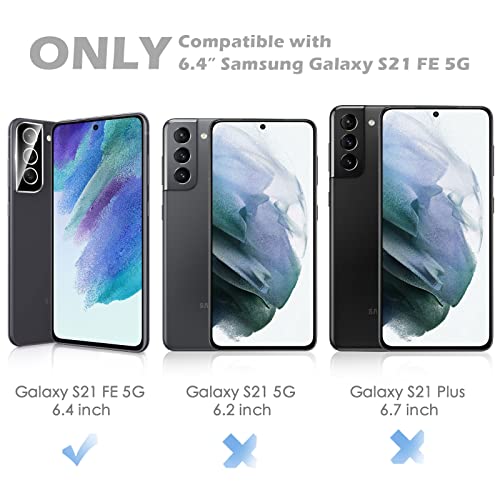 Imluckies [3 Pack] For Samsung Galaxy S21 Fe Camera Lens Protector, Ultra Thin Tempered Glass, Anti-Scratch & Hd Clear, Easy Installation, Case Friendly Only For Samsung S21 Fe 5G 2021 - Black #TOP1