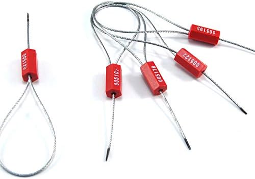 Steel Wire Pull Tite Shipping Tag Tamper Proof Self Locking Cable...