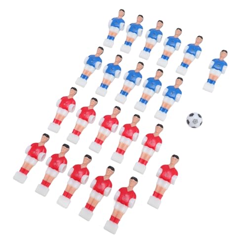 22pcs Foosball Players Replacement in Red and Blue, with 32mm Black White Ball, Great for 4824 Foosball Table