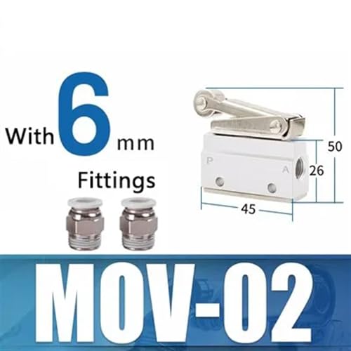 Interrupteur d'air manuel MOV-03 commande pneumatique précise PT 1/8 - 3