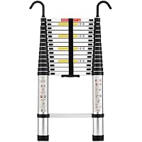 STANEW Escalera Telescópica de 4.4 m de Aluminio, Plegable,