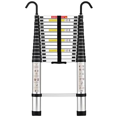 STANEW Escalera Telescópica de 4.4 m de Aluminio, Plegable, Reposabrazos Extraíble, Multifunción Portátil Plegable Extensible, Carga Máxima de 150 kg | Ya disponible en tu tienda friki favorita! En mundofriki.es! STANEW Escalera Telescópica de 4.4 m de Aluminio, Plegable, Reposabrazos Extraíble, Multifunción Portátil Plegable Extensible, Carga Máxima de 150 kg | Ya disponible en tu tienda friki favorita! En mundofriki.es!