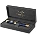 Parker Duofold Centennial Fountain Pen Prestige Blue Chevron Fine Solid Gold Nib Black Ink and Convertor (1931369)