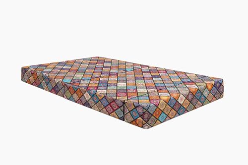 Image of Rosebell Foldable One - Seater Printed Sofa Cums Bed, Sofa Bed 3X6 Feet, Washable Cover- Perfect for Living Room & Office, Multicolor