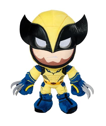 Simba Figura de Peluche de Marvel Wolverine de tamaño Mediano de 25 cm, de la película Marvel Studios Deadpool y Wolverine, Juguete para Fans y coleccionistas