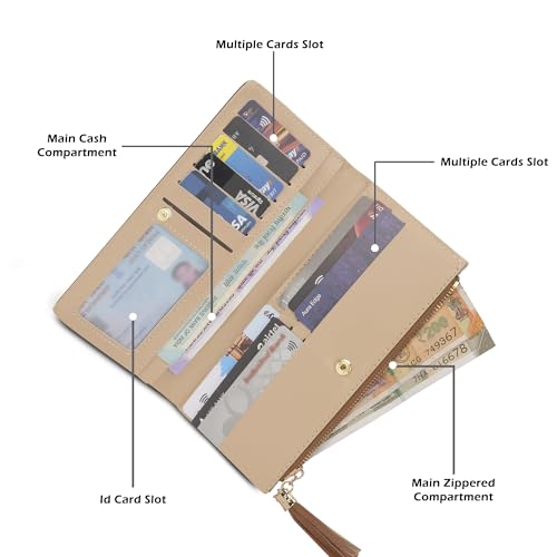 Image of Lavie Luxe Women's Mono Safain25 Bifold Zip Wallet |Gift For Ladies